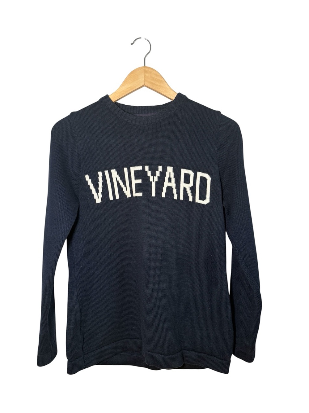 Holebrook Sweden Martha’s Vineyard Navy Knit Crewneck Sweater Size Small
